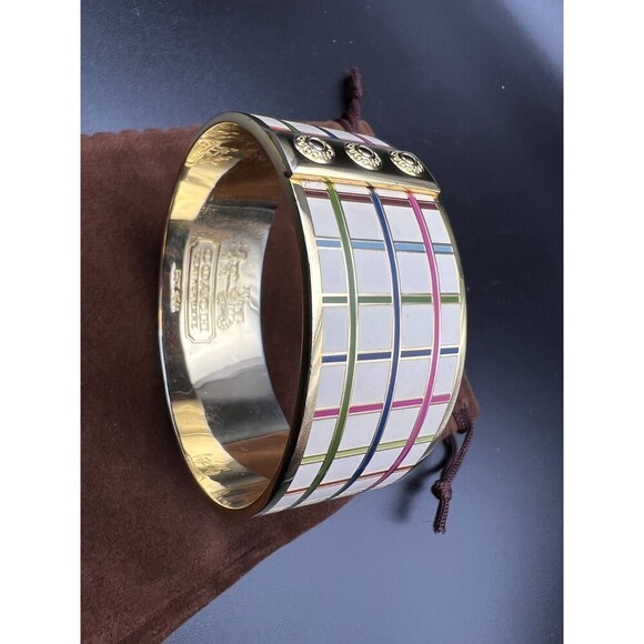 COACH Tattersall Plaid Bangle - Picture 6 of 9